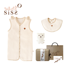 【SISSO有機棉】菇菇熊二重織空氣棉甜睡禮盒