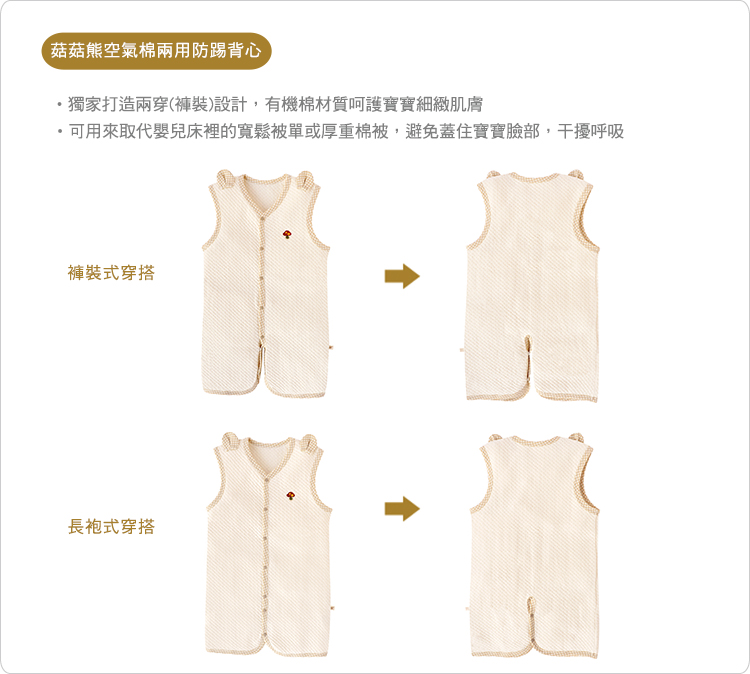有機棉,GOTS,寶寶,嬰兒,新生兒,睡覺必備,睡袍,長袍,防踢被,防踢背心,台灣製
